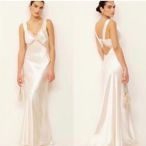 NWT Reformation Chania Maxi Dress in Ivory